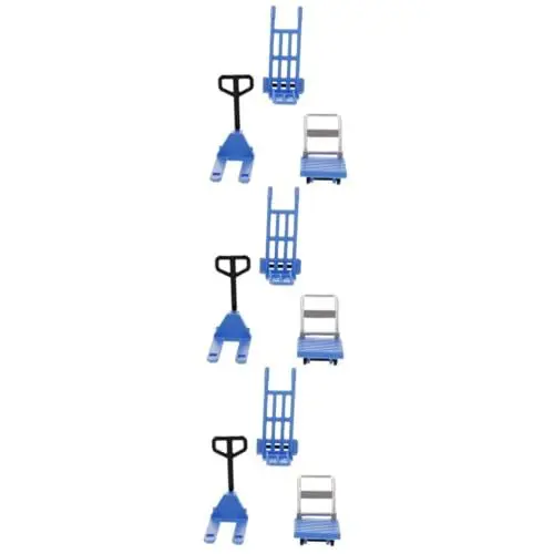 Produktbild: Tofficu 3 Sätze Puppenhaus-Modell Dekoratives Modell Mikromöbel Modell Eines Hausgabelstaplers Mikrolayout Winziges Modell Miniatur-Gabelstapler Landschaftswagenmodell Plastik Sky-Blue