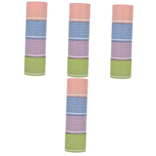 Produktbild: Tofficu 4 Sätze Quadratisches Washi-tape Buch Dekoration The Washi Tape Sticker Scrapbook-materialien Blumen-washi-tape Papier Scrapbook-bänder Dekorative Bänder Für Heimwerker 4 Stück * 4