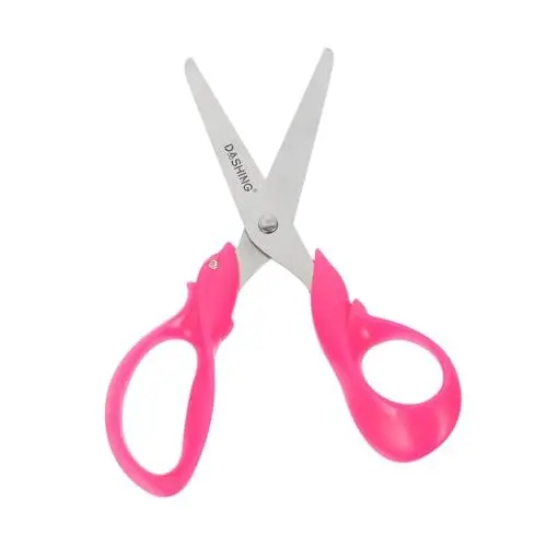 Produktbild: Tofficu 4 Stück Edelstahl Schere Kinderschere Bastelschere Papierschere Kunstschere Kinder Bastelschere Schülerschere Kleinkinder Trainingsschere Bastelschere Kunststoff Rosig