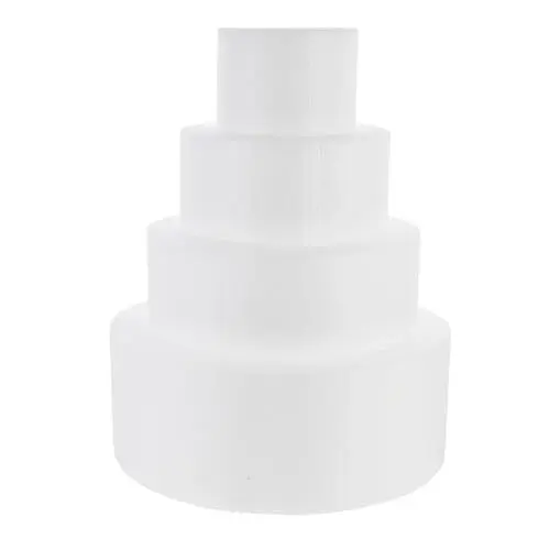 Produktbild: Tofficu 4 Stück Styropor-Kuchen-modellierschaumformen Für Hochzeitsdekor Zum Üben des Kuchendesigns
