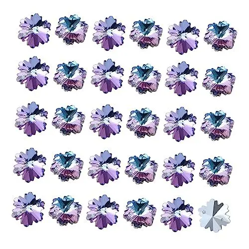 Produktbild: Tofficu 14 Mm Strass-schneeflocke Schmuck-charms Mode-charms Für Halsketten Und Armbänder