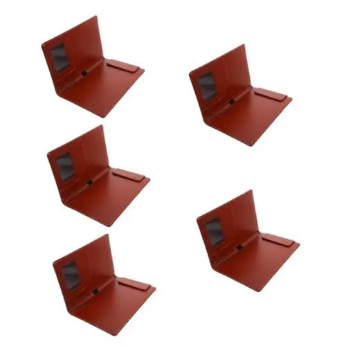Produktbild: Tofficu 5St Ordner WordPad süßes Klemmbrett Klemmbretthülle Billboard Papier Tafel Mini buchhaltung buchhalterung menuekarte Zwischenablagen überprüfen tragbare Klemmbretter PU-Leder Brown