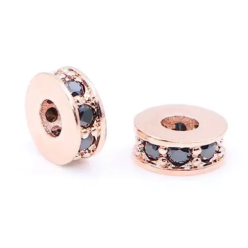 Produktbild: Tofficu 5St Schmuckzubehör rosenkranz Gold Beads for Jewellery Schmuckaccessoire Schmuckdesign Schmuckperlen Strass-Spacer-Charme Armband Spacer Charm Zirkon-Anhänger Abstandsperle Golden