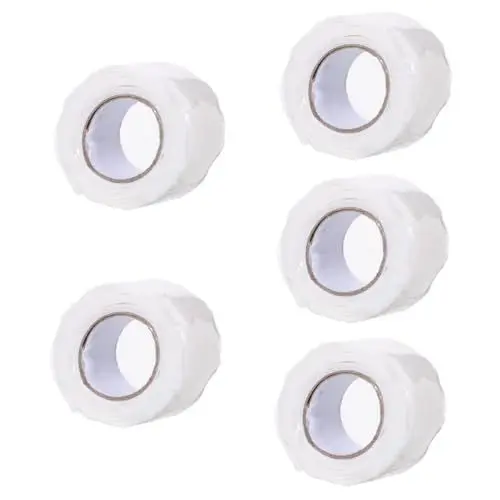 Produktbild: Tofficu Sanitärband 5st Wasserdichtes Reparaturband Dichtband Klebeband in Schwarzer Farbe Waterproof Tape Wasserdichtes Klebeband Scrapbook-kit Bausatz Klebeband Wasserdicht Abdichtungsband Tisch