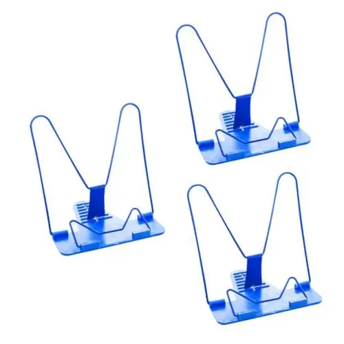 Produktbild: Tofficu 6 Stk Leseregal Bücherregal lesen Buchhalter Lesepult Buchunterstützung verstellbare Buchstütze bookend buchstützen rechnungswesen bookstand Buchleseklammer Bücherständer Blue