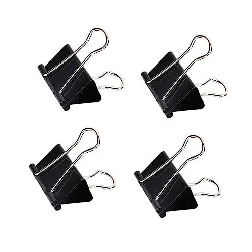 Produktbild: Tofficu 96 Stk Büroklammern school supplies schulzubehör cartape haushaltsartikel haushalts gadgeds ordner schulsachen klemmzwingen metall slice the security mappen Büromaterial Black