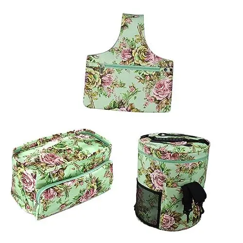 Produktbild: Tofficu Aufbewahrung Von Garnknäuel Stricktasche Tragetasche Aus Garn Aufbewahrung Von Häkelgarn Garn Zum Häkeln Gewebte Tasche Reise-stricktasche Veranstalter 600d Zylinder