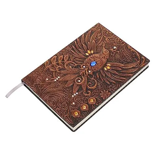 Produktbild: Tofficu A5 Retro-notizbuch Mit Geprägtem Einband Hardcover-notizblock Für Büro Schule Liniertes Papier Reise-souvenir-notizbuch