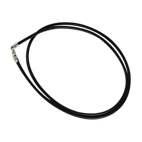 Produktbild: Tofficu Halskette Schnur lederhalskette Schmuck basteln Halskettenschnüre mit Verschluss gewachste Halskettenkordel Schmuckschnüre selber machen gewachste Kettenschnüre Rostfreier Stahl
