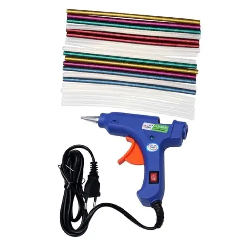 Produktbild: Tofficu Heiß schmelz klebe handwerkzeug heissklebe klebepistol glue stick Klebepatronen Heißkleber zum Basteln Heißkleber für Verpackungen DIY-Tool Düse aus Aluminium Blue