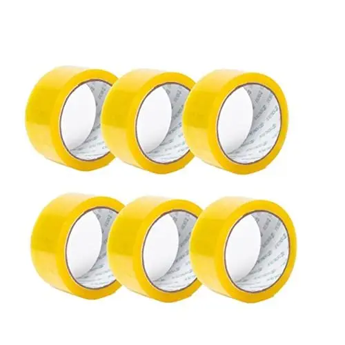 Produktbild: Tofficu 6 Rollen Hochleistungs-packband Verschlussband Für Kartons Gelbes Paketband Wasser- Und Schmutzabweisender Klebstoff