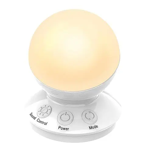 Produktbild: Tofficu Rgb Kugellampe LED Nachtlicht Sprachgesteuert USB Aufladbar Mehrfarbig für Schlafzimmer und Wohnzimmer