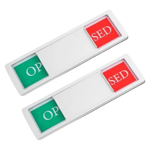 Produktbild: Tofficu Sichtschutzschild 2 Stück Offene Oder Geschlossene Schilder Leer-Besetzt-Schild Schieber Magnetisches Türschild für Zuhause Büro Hotels Badezimmer