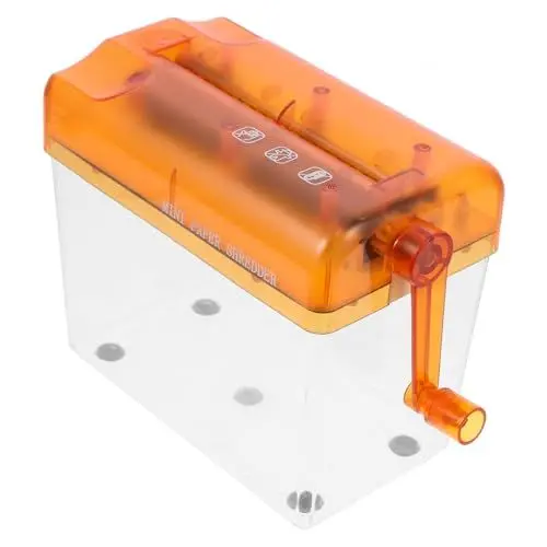 Produktbild: Tofficu Mini Handbetriebene Papier-schneidemaschine Für Zuhause Tragbare Dokumenten-schredder Mit Sichtfenster Und Integriertem Aufbewahrungsbox Für Privatsphäre Und