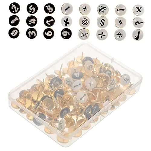 Produktbild: TOGEVAL Reißnägel Für Die Pinnwand 104-teiliges Büro-pinnwand-Set Zahlennägel Dekorative Pinnwand Multifunktions-pinnwand Helles Design