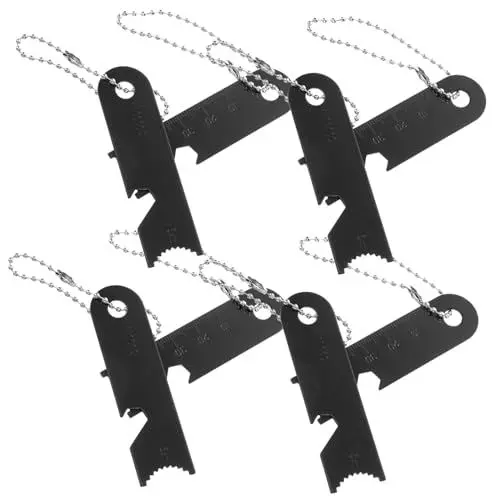 Produktbild: TOGEVAL 10 Stück Feuersteinschaber Camping Stab Stürmer Multifunktions Lineale Feuerstarter Outdoor Schaber Notfall Überlebensschaber Stürmer Schaber Praktischer Stahl Feuerstein