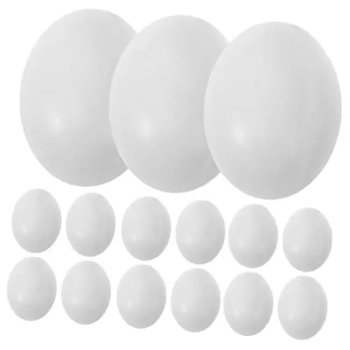 Produktbild: TOGEVAL Papagei Gefälschte Eier Dummy Vogel Eier Echte Vogel Legen Prop 10 Stücke Vogel Prop für Home Decor