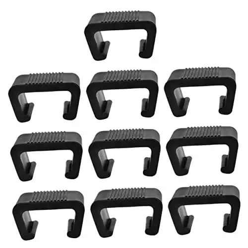 Produktbild: TOGEVAL 10st Möbelclip Korbsofa-Befestigung Terrasse Schnitt Terrassensofa Terrassenmöbel-Clips Rattan-Stuhl-Sofa-Befestigung Gartenmöbel Sofa-Rattan-Clips Rattan-Sofa-Clips Black Plastik