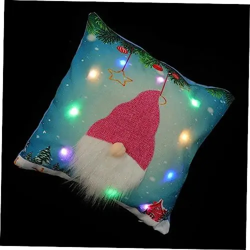 Produktbild: TOGEVAL 1Stk Kissenbezug Wichtelkissen Sankt-Kissen rote Weihnachtskissen Weihnachtskissendekor Weihnachts kissenbezüge weihnachtskissen bezug Heimdekoration Kissenschutz Stoff Blue