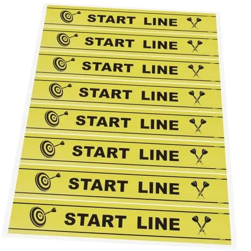 Produktbild: TOGEVAL 1 Blatt -Wurflinie -Bodenmarkierungen Zubehör für Dartspiele -Startlinie -Spiel Dartenspiel Zubehör Bodenmarkierung für Dartspiel Dartlinie Dartwurflinie PVC