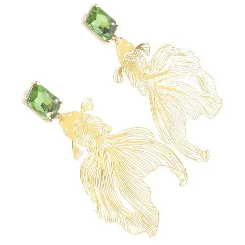 Produktbild: TOGEVAL 1 Paar Schmuck im chinesischen Stil Ohrstecker im chinesischen Stil Fisch Ohrstecker tier ohrringe kolczyki damskie handmade ohrringe Damen Ohrringe Modeschmuck für Damen Legierung