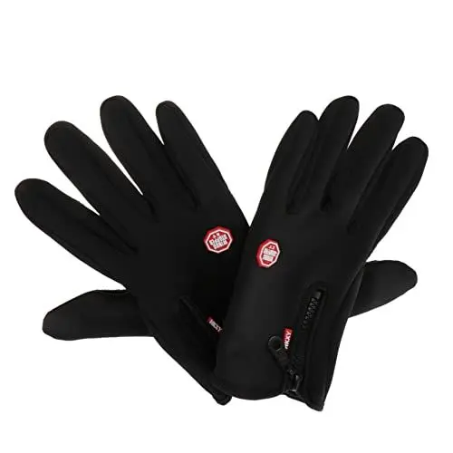 Produktbild: TOGEVAL 1paar Fahrradhandschuhe Für Winter wasserdichte Winddichte rutschfeste Handschuhe Touchscreen-fähig Warm Gefüttert Für Outdoor-aktivitäten Für Radfahren Und Reiten
