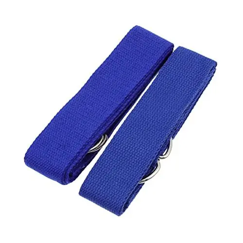 Produktbild: TOGEVAL 1 Paar Yoga-Stretching-gürtel Fitness-beinband Pilates-widerstandsbänder Professionelles Stretchband Übungsband Yoga-Band Multifunktions-trainingsband Yoga-zubehör Baumwolle Blue