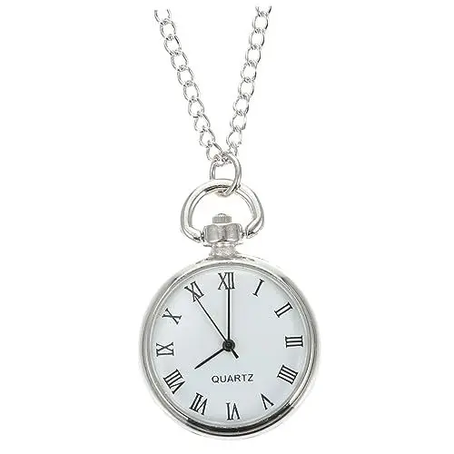 Produktbild: TOGEVAL 1 STK Ketten-taschenuhr Digitaluhren Für Herrenuhr Lange Kettenuhr Antike Taschenuhr Dekorative Hängeuhr Herren Silberkette Mechanische Taschenuhr Retro-taschenuhr Glas Silver