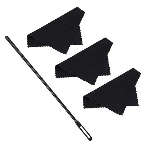 Produktbild: TOGEVAL Querflöte 1 Satz Flötenreinigungsstab Irische Klarinetten-reinigungsset Saxophon-reinigungsmittel Klarinettenwischer Flötenpolsterschoner Flötenpoliertuch Altflöte Plastik Black