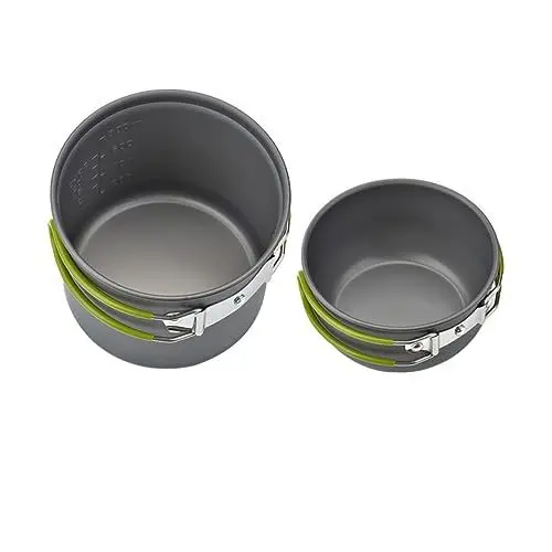 Produktbild: TOGEVAL 1 Satz Mini-Outdoor-Kocher Portable Camp Stove kochgeschirr Outdoor Camping Cooker campingkochgeschirr Wasserkessel Reisebesteck Alkoholkocher im Freien Alkohol Campingkocher Green