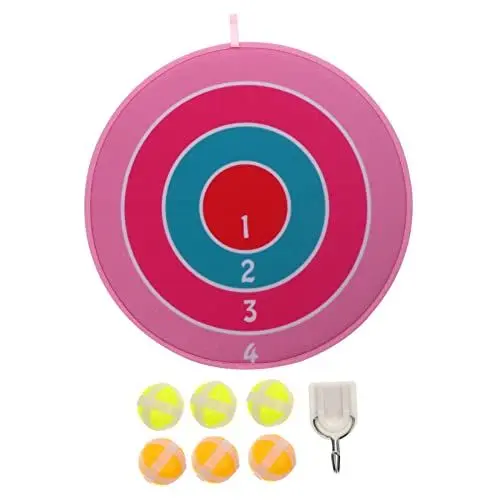 Produktbild: TOGEVAL 1 Set Klebrige Dartscheibe Kinderspielzeug Kinderspielzeug Darts Dartscheibe Doppelseitige Dartscheibe Dartscheibe Mit Ball Kinder Dartscheibe Dartspiel Kunststoff Rosa