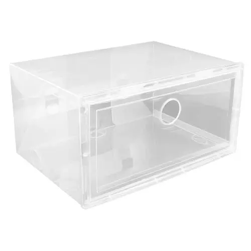 Produktbild: TOGEVAL 1stück Stapelbare Transparente Schuhbox Zur Schuhaufbewahrung Platzsparend Und Langsam Für Schuhgrößen Geeignet