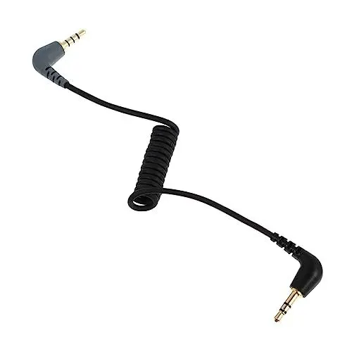 Produktbild: TOGEVAL 1stk Audio-konvertierungskabel Telefonmikrofon Trs Auf Adapterkabel Audiokabel Gitarre Anschlusskabel Gitarrenadapter Telefonadapter Mikrofon Adapterkabel Black Pu-federdraht