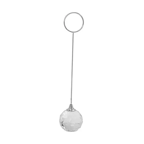 Produktbild: TOGEVAL 1stk Visitenkartenhalter Sitzhalter Beachten Sie Clip-verzierung Desktop-fotoklemme Tischkarten Dekorativer Desktop-fotoclip Platzkartenclip Bilderclipständer Kristall Aus Metall