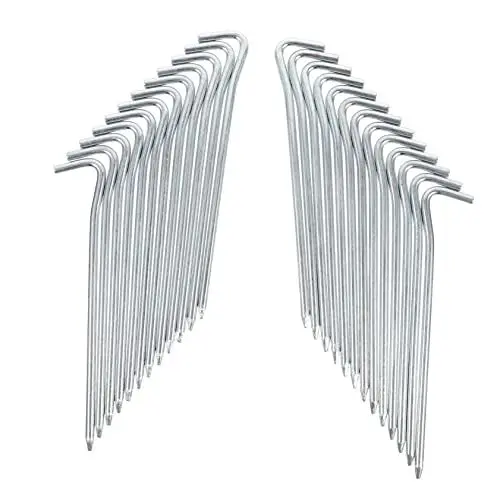 Produktbild: TOGEVAL 25 stücke Metall Heringe Hof Camping Stakes Verdicken Verzinktem Eisen für Outdoor Zelte