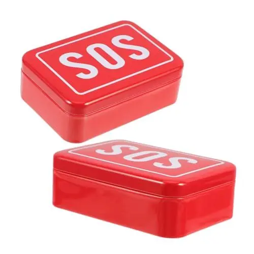 Produktbild: TOGEVAL Essential Outdoor: 2er-pack Medikamenten-aufbewahrungsboxen Aus Metall Dekoratives Etui Für Die Notfallvorsorge Auf Reisen