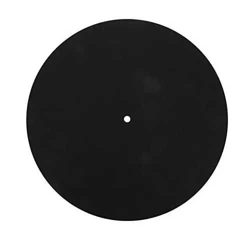 Produktbild: TOGEVAL 2 Stück 7 Filz Aufzeichnungsblock Vinylmatte Vinyl-schallplatten r b Vinyl Aufnehmen Plattenspieler-vinyl Dj Vinyl-platte Aufzeichnen Slipmat Zubehör Aus Kohlefaser Black Gefühlt