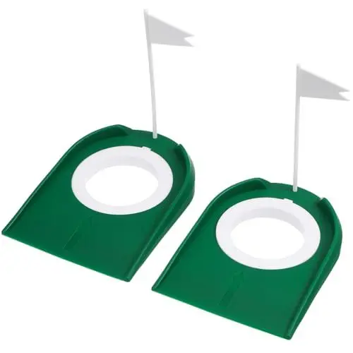 Produktbild: TOGEVAL 2 Stück Golf Putting Disc Putter Minigolf Indoor Golf Zubehör Indoor Putting Hole Indoor Golf Putting Cup Kunststoff Golf Loch Training Indoor Golf Putting Cup Pp