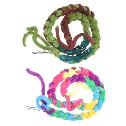 Produktbild: TOGEVAL 2er-Pack Kletterspielzeug Für Reptilien Krabbenseil-Spielzeug Dekorative Ranken Sicher Für Eidechsen Geckos Schlangen Aquarium-ranken
