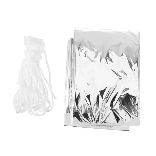 Produktbild: TOGEVAL 2st Zelt Überlebensschlafsack Notunterkunft Notfallplane Schlafen Im Freien Camping SOS Unterkunft Tipi Im Freien Silver Haustier Reißfestes Material