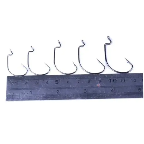 Produktbild: TOGEVAL 50 Stück Angelhaken Kreishaken Drillingshaken Angelvorrichtungen Crappie Halter Haken Wurmhaken Für Bass Bassköder Angelausrüstung Zubehör Für Das Angeln Im Freien Silver