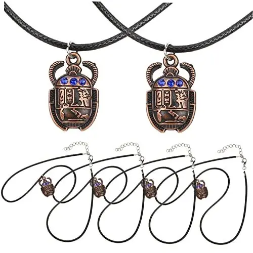 Produktbild: TOGEVAL 6St Skarabäus-Halskette ägyptische Halskette für Männer Retro-Halskette Halsketten für altägyptisch pendant necklace ägyptischer schmuck Schutz Halskette herren halsketten Pu Blue