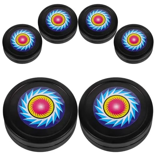 Produktbild: TOGEVAL Eishockey-Pucks 6er-Pack Hockeybälle aus Kunststoff Street-Hockey-Puck für Jungen und Mädchen Trainingsausrüstung für Erwachsene
