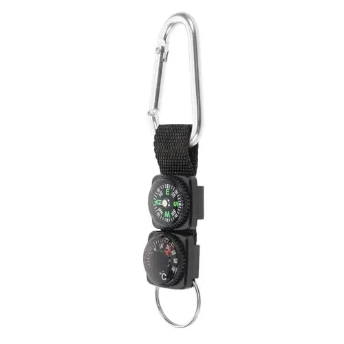 Produktbild: TOGEVAL Multifunktionaler Karabiner-kompass Mit Integriertem Thermometer Tragbares Navigationswerkzeug Für Outdoor-Abenteuer Zum Wandern Camping Für Outdoor-enthusiasten