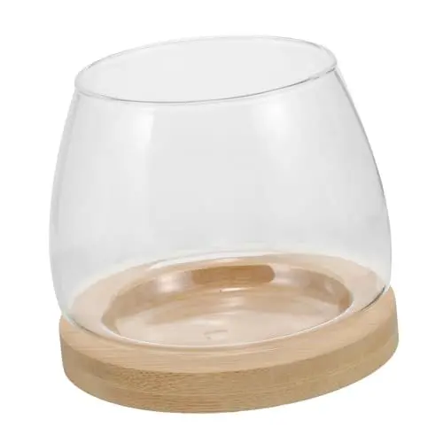 Produktbild: TOGEVAL Desktop-Aquarium Vase Links Angelrolle Behälter Transparente Flasche Landschaft Flasche Mikro-landschaftspflanzerflasche Leeres Terrarium DIY-Terrarium Ökologische Flasche Glas