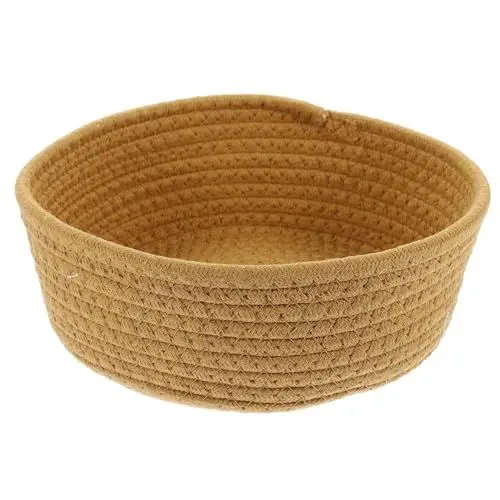 Produktbild: TOGEVAL Eleganter Aufbewahrungskorb Für Haushalt Make Up Schmuck Und Snacks Geflochtenes Baumwollseil Dekorativ Für Wickelkommode Schreibtisch Wohnzimmer