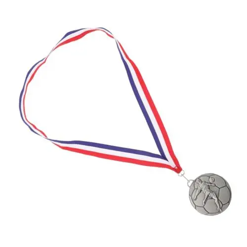 Produktbild: TOGEVAL Fußballmedaille Hängend Fußball Auszeichnungen Meistermedaille Medaillen Aus Metall Fußball Medaillen Ermutigungsmedaillen Medaillen Fußball Medaille Silver Zinklegierung