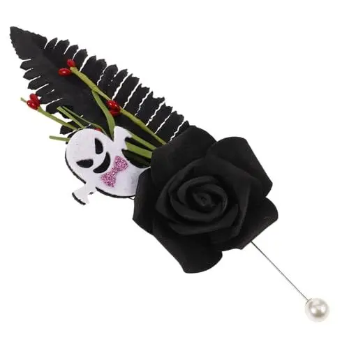 Produktbild: TOGEVAL Halloween-Rosenbrosche halloween dekoration halloween schmuck süße Emaille-Broschennadeln Weihnachtsnadeln Anstecknadeln für Rucksäcke Hutnadel Hemdbrosche Brosche für Frauen