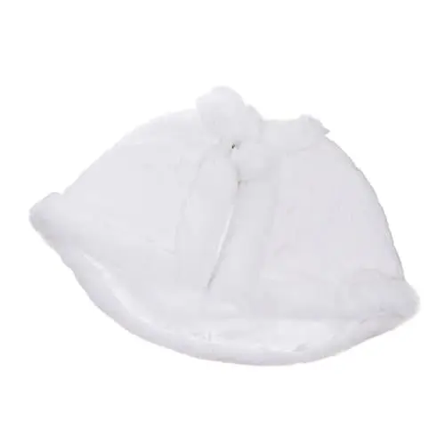 Produktbild: TOGEVAL Mädchen Plüschschal Kinder Mode Warmer Umhang Schulterumhang Für Jungen Und Mädchen Weiß L 90-120cm