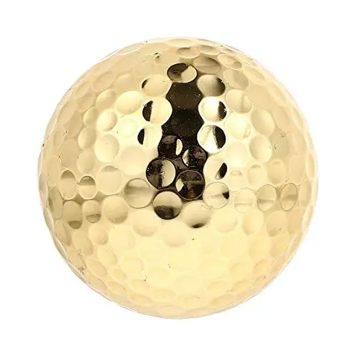 Produktbild: TOGEVAL Kreativer Goldener Golfball Robuster Trainingsball für Putting Spiele und Sportübungen Doppelschichtige Konstruktion für Stabilität und Sammlung